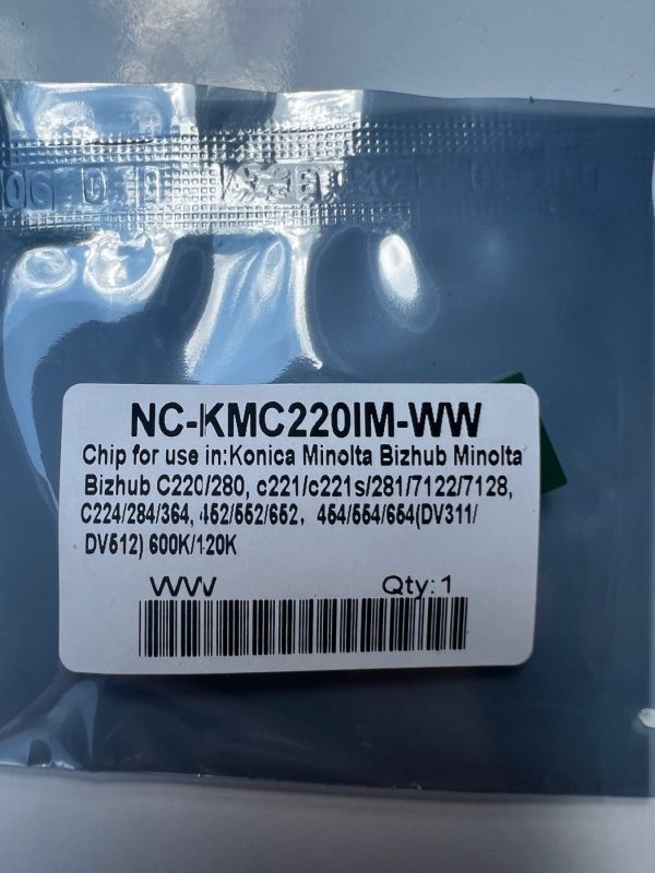 MINOLTA DV512 DEVELOPER RESET CHIP ALL COLOURS