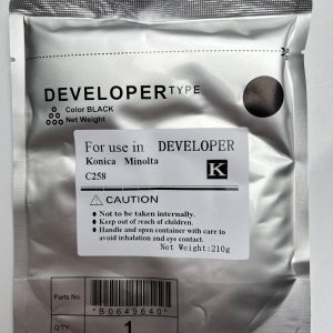 c258 black dev MINOLTA DEVELOPER BLACK - C258 C308 C368 -C658